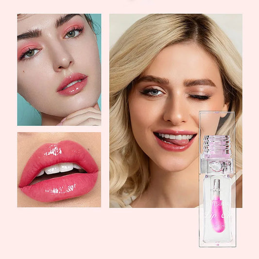 Luxora™ 3D Sparkle Color-Changing Lip Oil – Moisturizing, Non-Sticky, Starry Shine